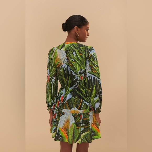 FARM Rio Blue Amazonia Forest Mini Dress - Picture 3 of 5